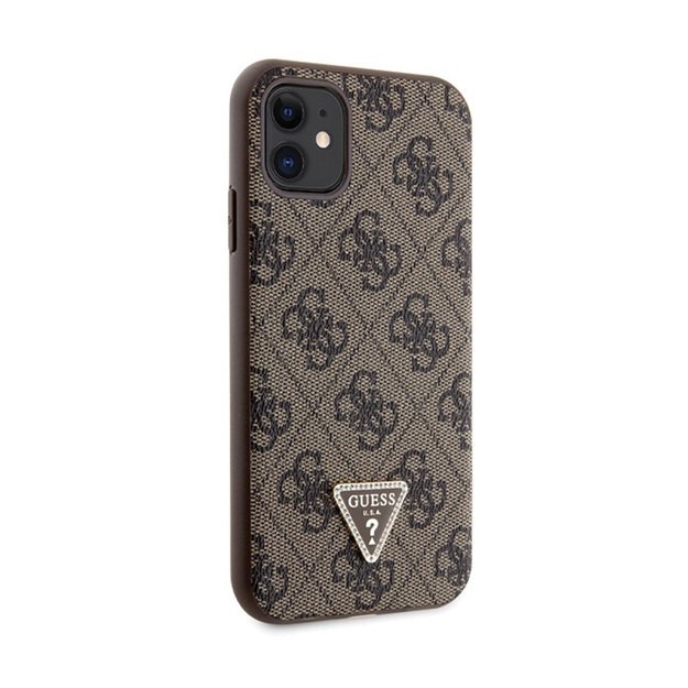 „Guess“ per petį nešiojamas 4G metalinis logotipas – „iPhone 11“ dėklas (rudas) 6