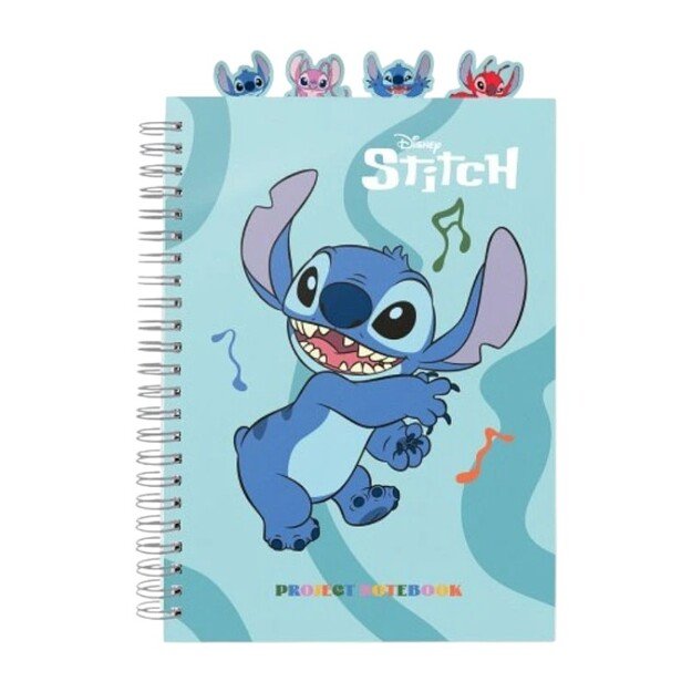Disney Stitch - Užrašų knygelė / Bloknotas A5 formatu iš Waves kolekcijos 7