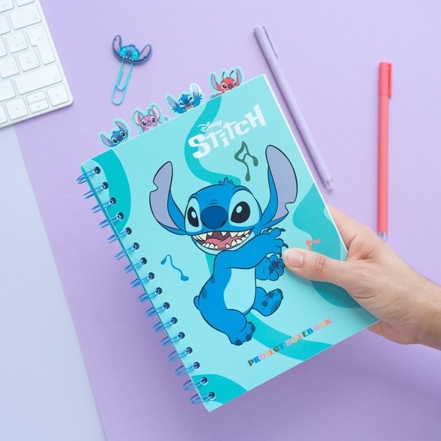 Disney Stitch - Užrašų knygelė / Bloknotas A5 formatu iš Waves kolekcijos 4