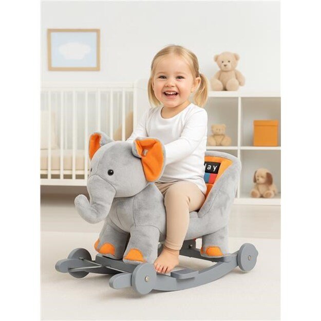 Supamasis žaislas su melodija ir ratukais „PlayTo“ dramblys 1