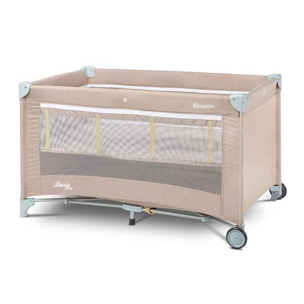 Kelioninė lovelė CARETERO Basic Plus smėlio spalvos 1
