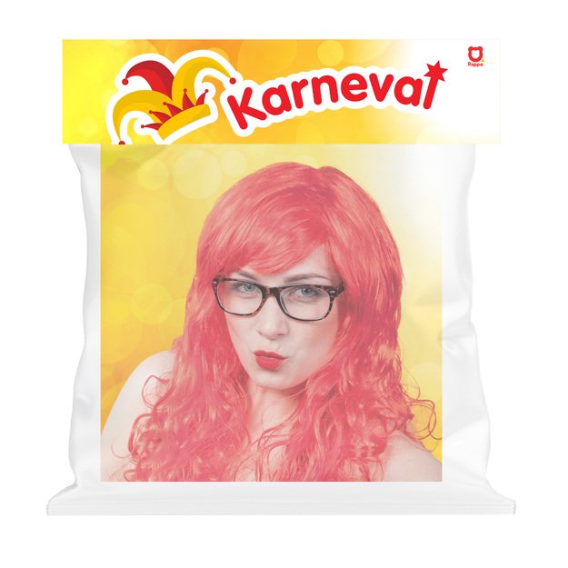 Raudonas perukas suaugusiems 2