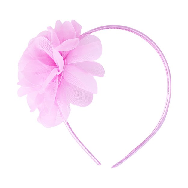 Children pink flower headband 1