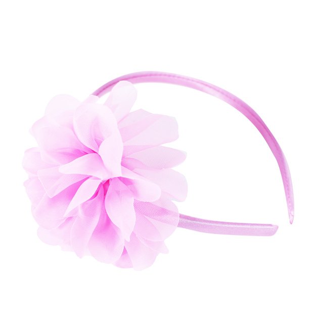 Children pink flower headband 3