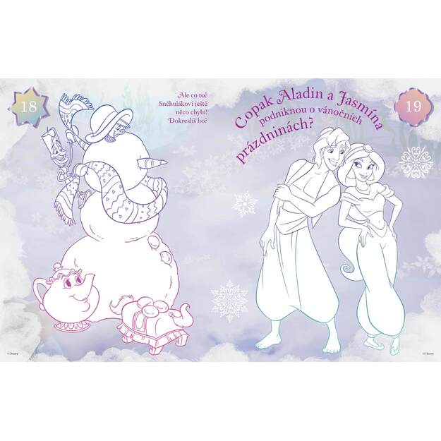 Kalėdų princesių spalvinimo puslapis 2