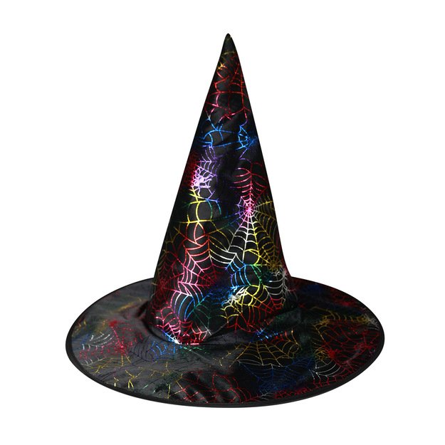 Witch hat with cobweb for adults