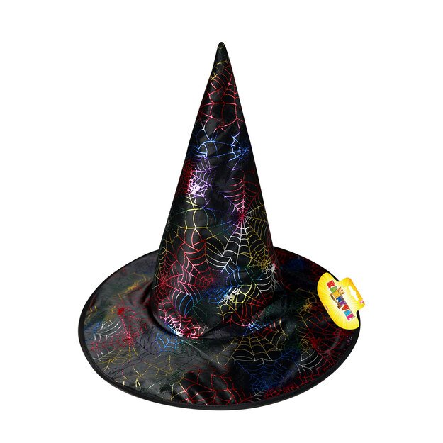 Witch hat with cobweb for adults 2