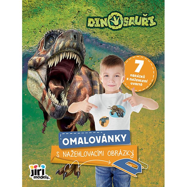 Spalvinimo knygelė su priklijuojamais paveikslėliais Dino 1