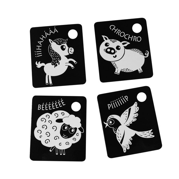 Contrast cards, black and white 7
