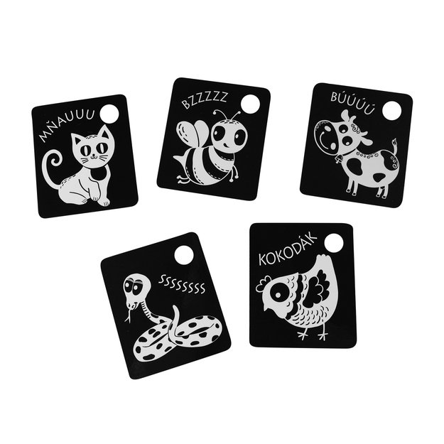 Contrast cards, black and white 5