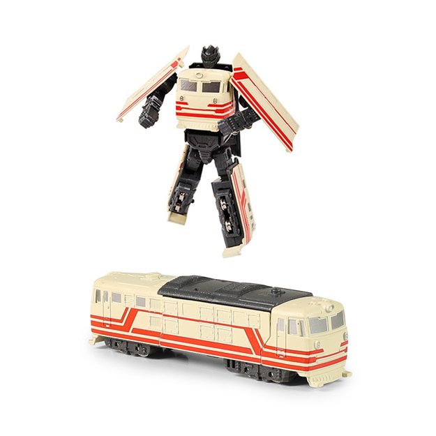 Metal robot locomotive beige 3
