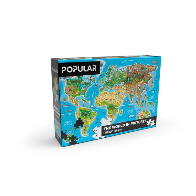 Puzzle World map EN 160 pcs