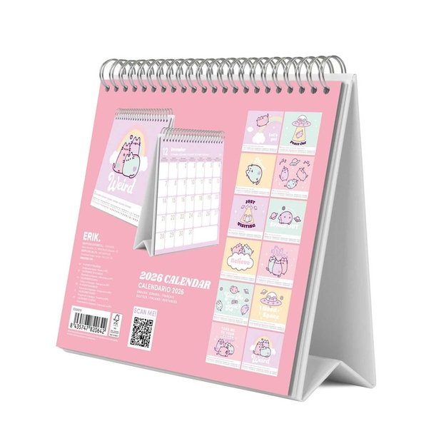 Pusheen - stalo kalendorius 2026 17x20 cm 4