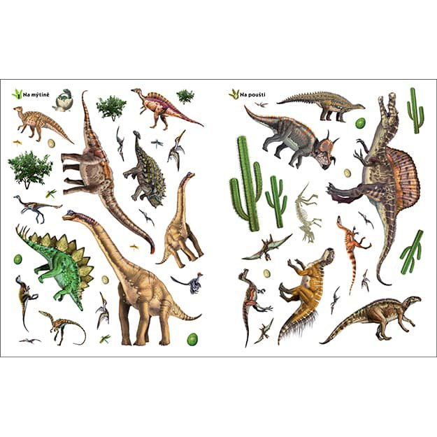 Lipdukų knyga „Dinozaurai“ 3