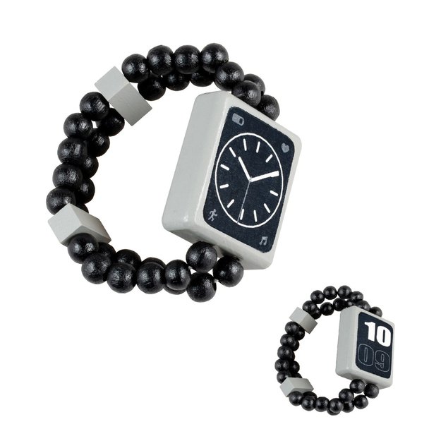 Medinis laikrodis, dvipusis, juodas 3