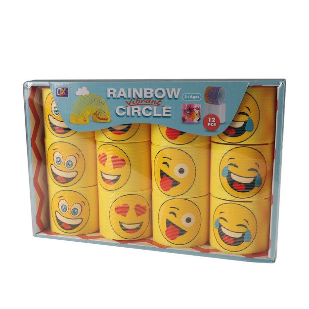 Magiška spyruoklė / spiralė geltona su šypsena 2