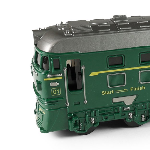 Žalias lokomotyvas su garsu ir šviesa 3