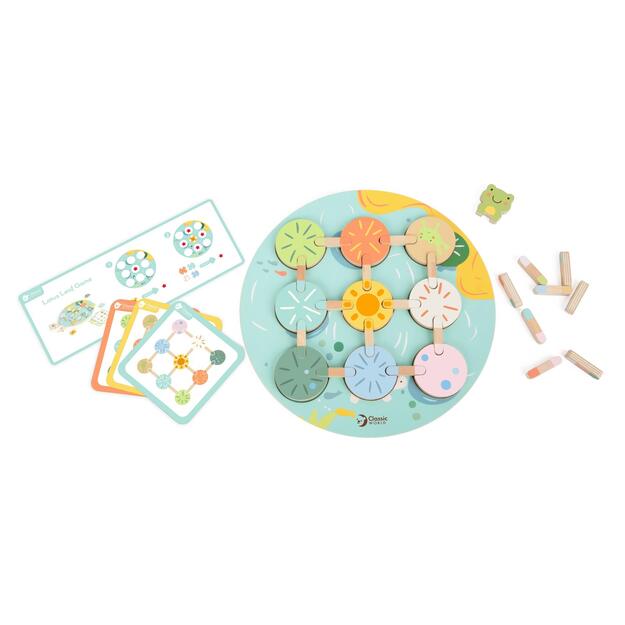 Wooden Lotus Leaf Game in a Box