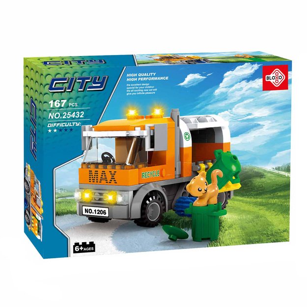 BLOXO šiukšliadėžės konstravimo rinkinys, 157 dalys 2