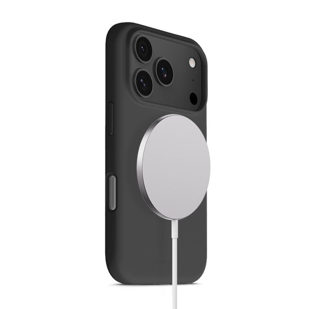 „Crong Color Cover Magnetic“ dėklas „MagSafe iPhone 17 Pro“ (juodas) 8