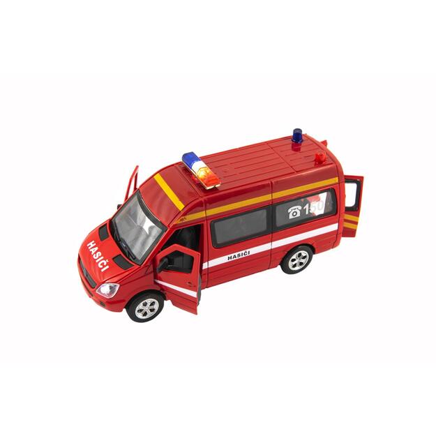 Metalinis gaisrinės automobilis 15 cm 1