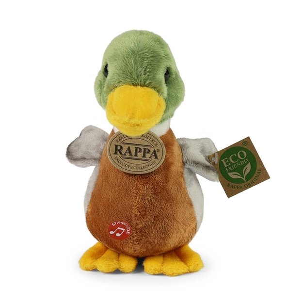 Rappa - pliušinis realistiškas žaislas-antienė su garsu, 22 cm, ekologiškas 2