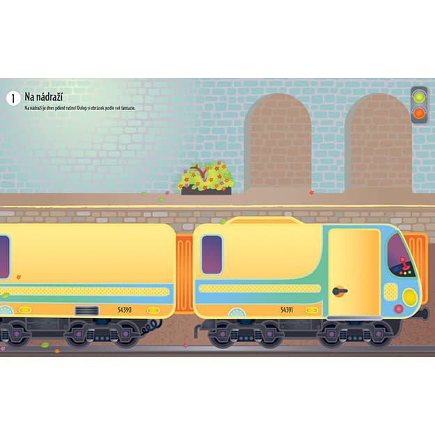 Lipdukų knyga „Traukiniai“ 2