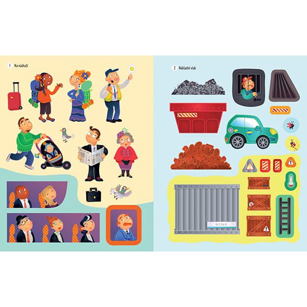 Lipdukų knyga „Traukiniai“ 3