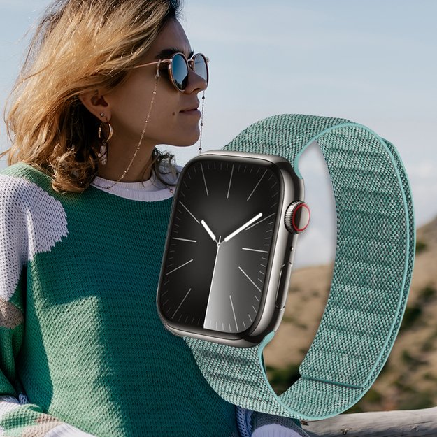 Crong Melange – magnetinis dirželis, skirtas Apple Watch 38/40/41 mm (turkio spalvos melanžas) 8