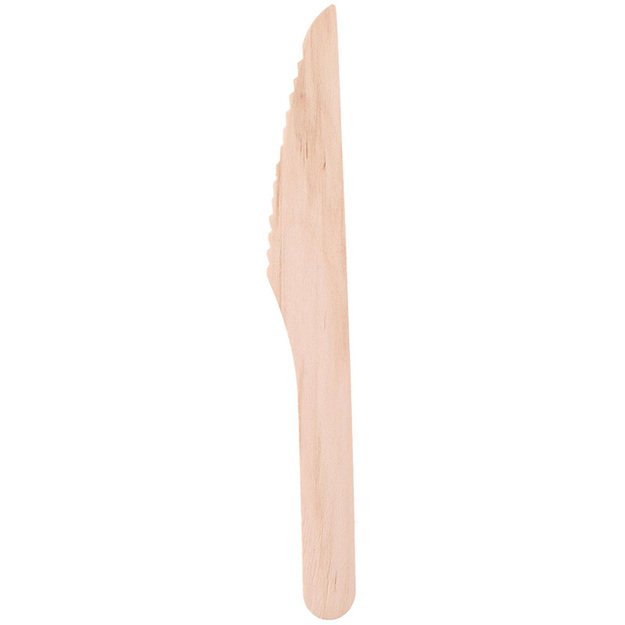 Alpina - Vienkartiniai mediniai peiliai 16 cm 50 vnt 9