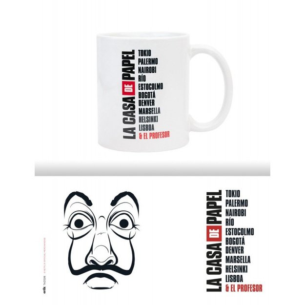 La Casa De Papel - Keraminis puodelis dovanų dėžutėje 330 ml (La Casa De Papel kaukė) 10
