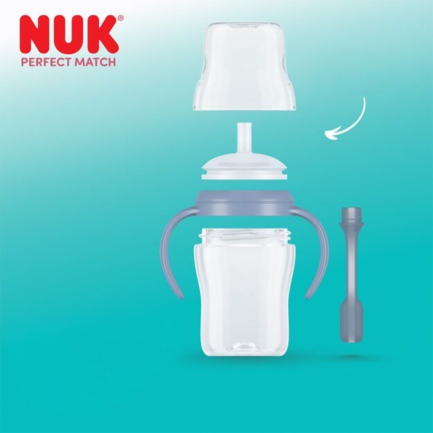 NUK Perfect Match lavinamasis buteliukas su šiaudeliu PINGVINAS 150 ml 3