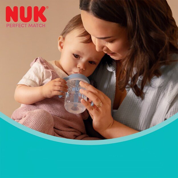 NUK Perfect Match lavinamasis buteliukas su šiaudeliu PINGVINAS 150 ml 6