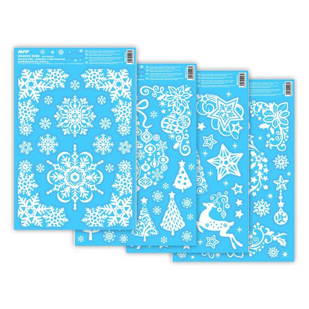 Langų plėvelė kalėdinė blizgučiai 20x30cm