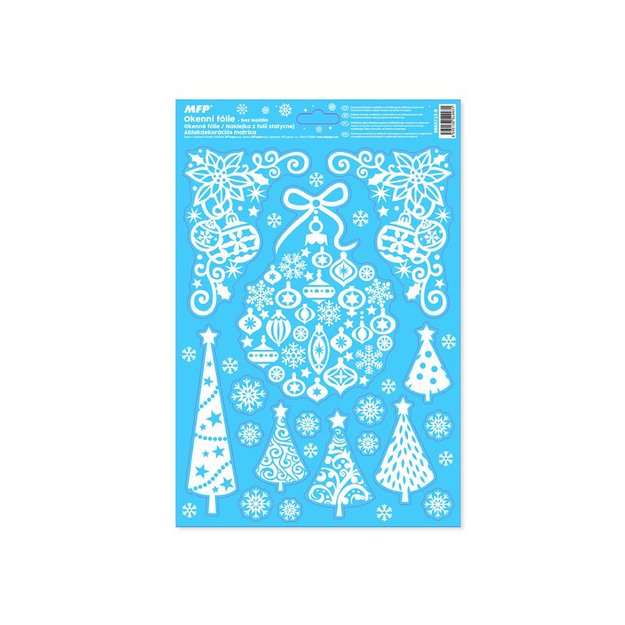 Langų plėvelė kalėdinė blizgučiai 20x30cm 3