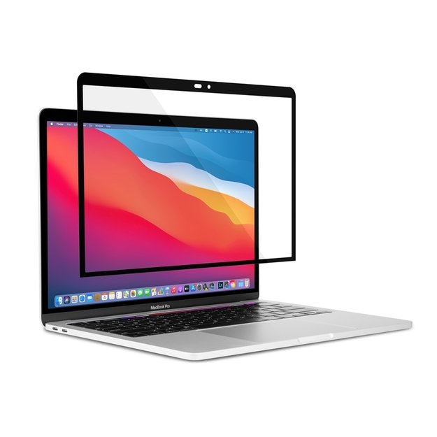 Moshi iVisor XT – apsauginė plėvelė, skirta MacBook Pro 13 / MacBook Air 13 (juodas rėmelis)