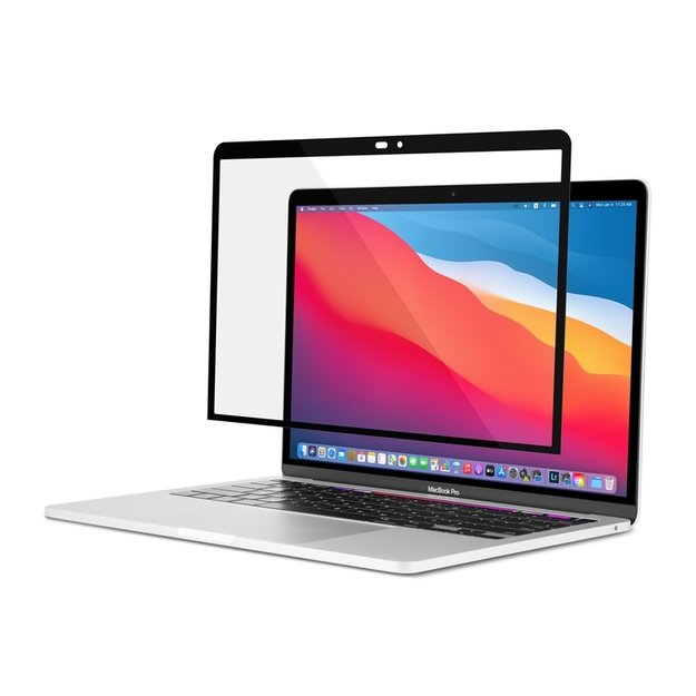 Moshi iVisor XT – apsauginė plėvelė, skirta MacBook Pro 13 / MacBook Air 13 (juodas rėmelis)