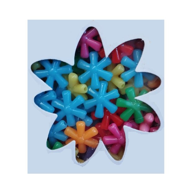 Karoliukų rinkinys - žvaigždės + 1 metro virvelė 2