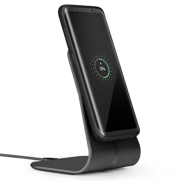 XVIDA greito įkrovimo stalinis stovas – indukcinis įkroviklis, skirtas Samsung Quick Charge 2.0 (juodas) 16