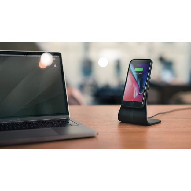 XVIDA greito įkrovimo stalinis stovas – indukcinis įkroviklis, skirtas Samsung Quick Charge 2.0 (juodas) 20