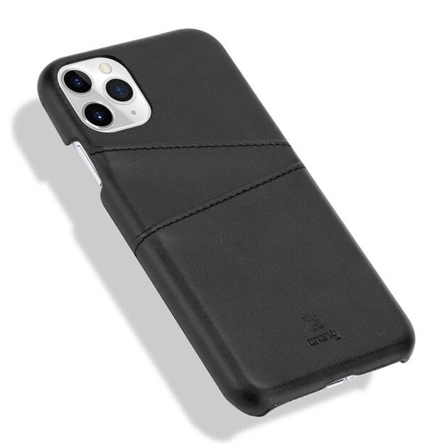 „Crong Neat Cover“ – PU odinis dėklas, skirtas „iPhone 11 Pro“ (juodas)