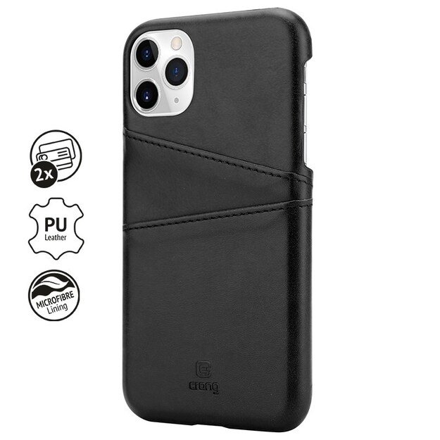 „Crong Neat Cover“ – PU odinis dėklas, skirtas „iPhone 11 Pro“ (juodas) 2