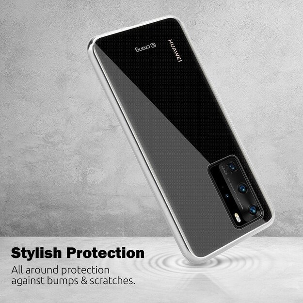 Crong Crystal Slim Cover – apsauginis dėklas, skirtas Huawei P40 (skaidrus) 13