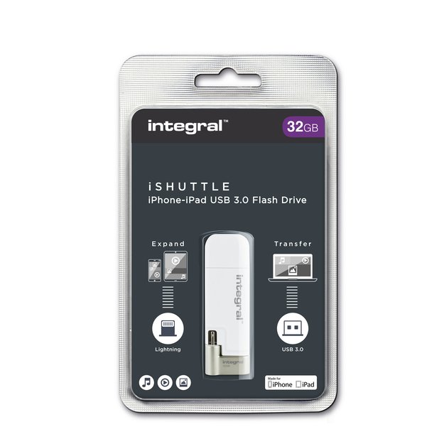 Integruotas „iShuttle“ – kompaktiškas ir patogus USB 3.0 atmintukas su papildoma „Lightning“ jungtimi