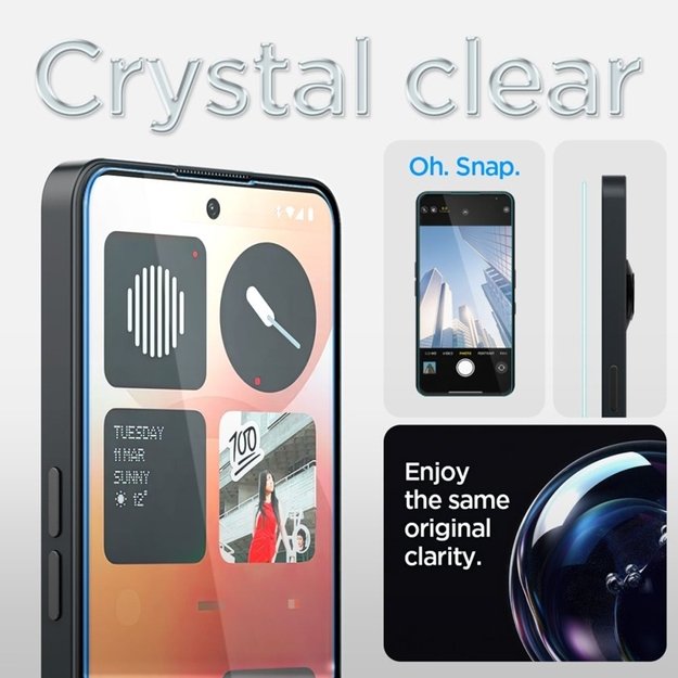 „Spigen GLAS.TR EZ FIT“ – grūdintas stiklas, skirtas „Nothing Phone 3a / 3a Pro“ 4