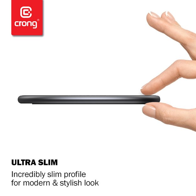 Crong Qi greitas belaidis įkroviklis su aliuminio ir šarvuotos plokštės korpusu 15 W (balta) 28