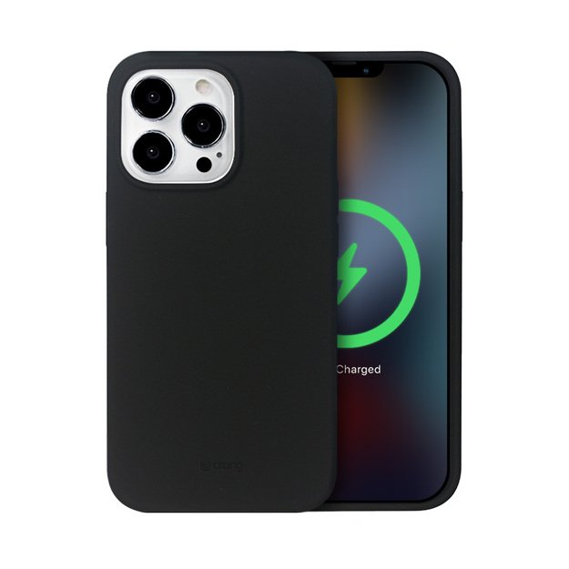 „Crong Color Cover“ magnetinis dėklas, skirtas „iPhone 13 Pro Max“ (juodas)