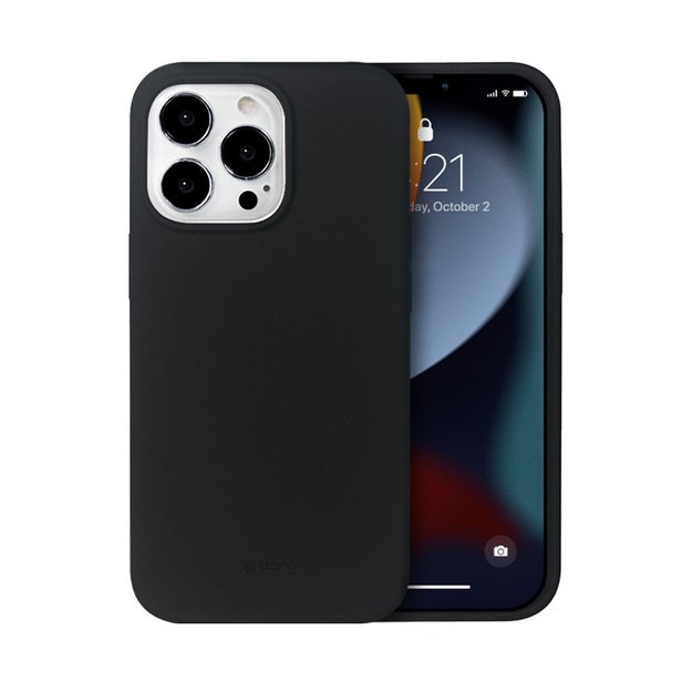„Crong Color Cover“ magnetinis dėklas, skirtas „iPhone 13 Pro Max“ (juodas)