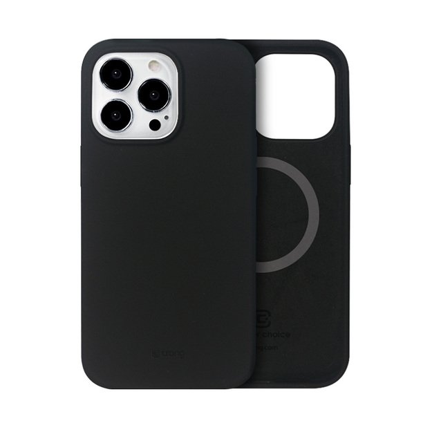 „Crong Color Cover“ magnetinis dėklas, skirtas „iPhone 13 Pro Max“ (juodas)