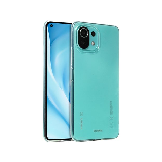 Crong Crystal Slim Cover – dėklas, skirtas Xiaomi Mi 11i 5G (skaidrus) 1